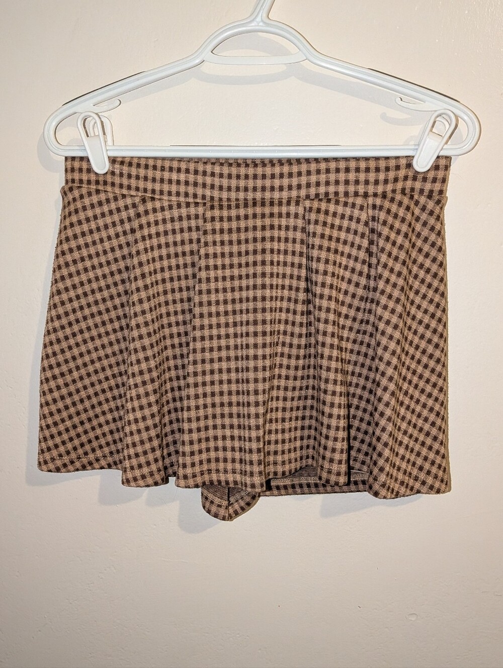 URBAN Romantics Brown Plaid Short with Subtle A-Line Flare Size M